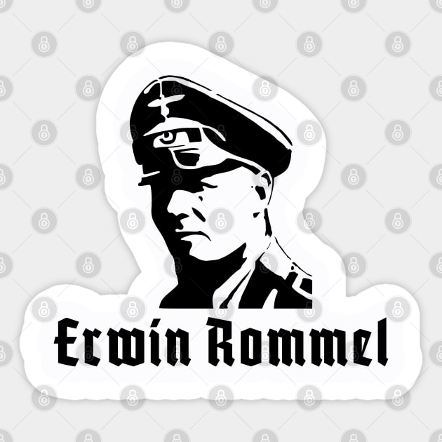 Erwin Rommel stencil Sticker by bumblethebee